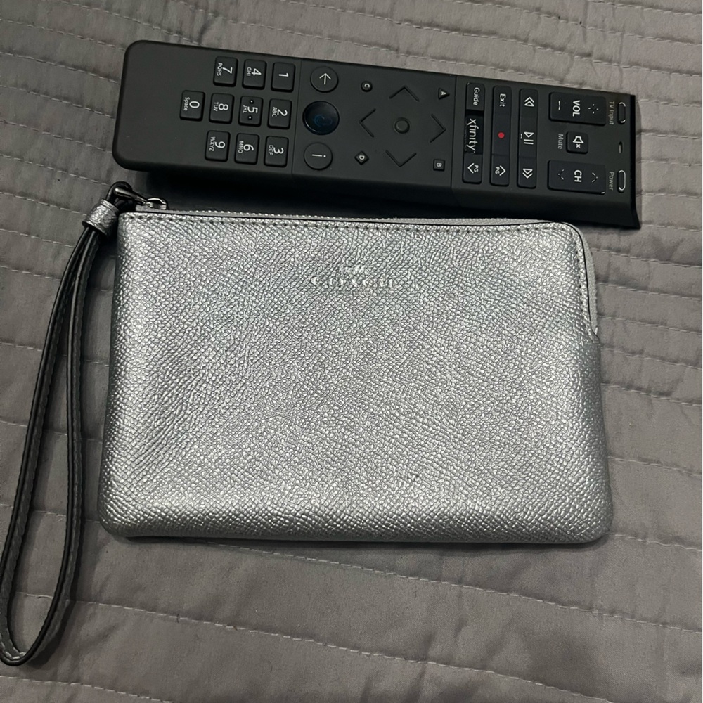 Coach silver wristlet